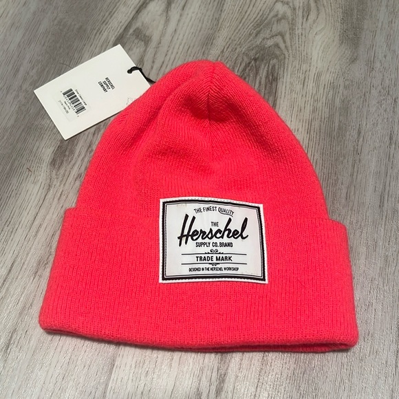 Herschel Supply Company Accessories - NWT Herschel Supply Company Neon Pink Elmer Classic Large Beanie Hat